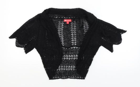 Monsoon Womens Black   Wrap Jumper Size S