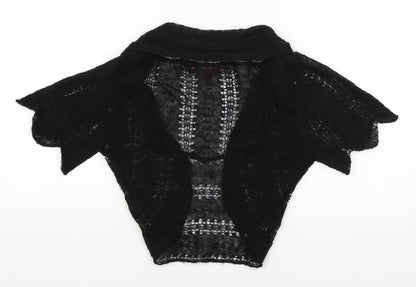 Monsoon Womens Black   Wrap Jumper Size S
