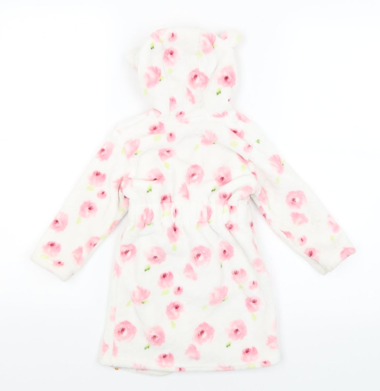 George Baby White Floral  Kimono Robe Size 12-18 Months