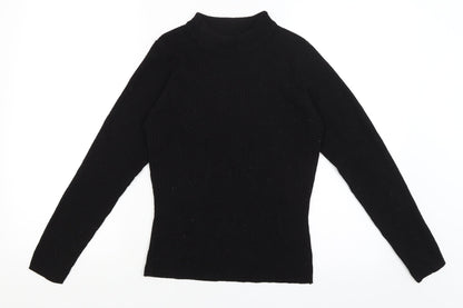Womens UK Size M Brave Soul Black Basic T-Shirt