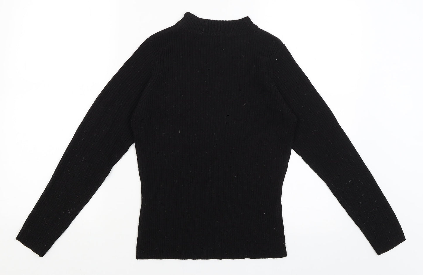 Womens UK Size M Brave Soul Black Basic T-Shirt
