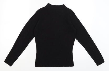 Womens UK Size M Brave Soul Black Basic T-Shirt