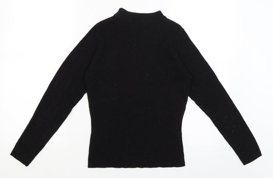 Womens UK Size M Brave Soul Black Basic T-Shirt