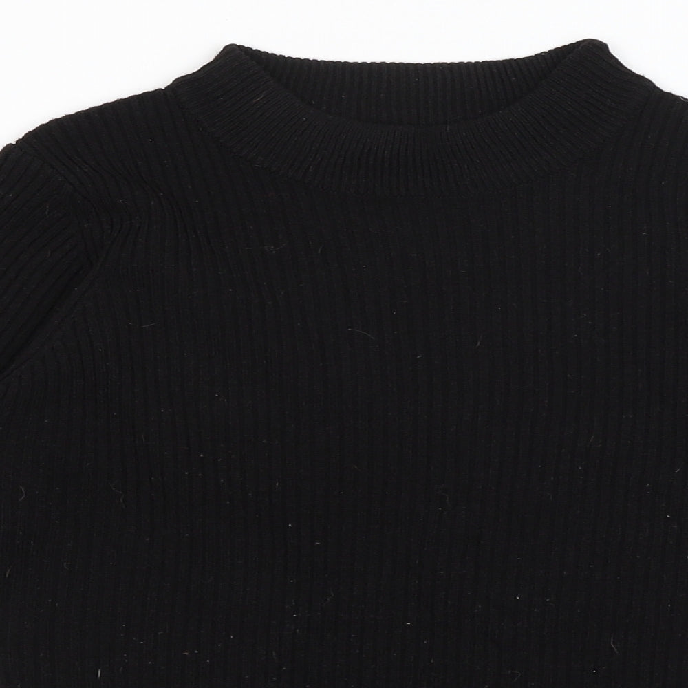 Womens UK Size M Brave Soul Black Basic T-Shirt