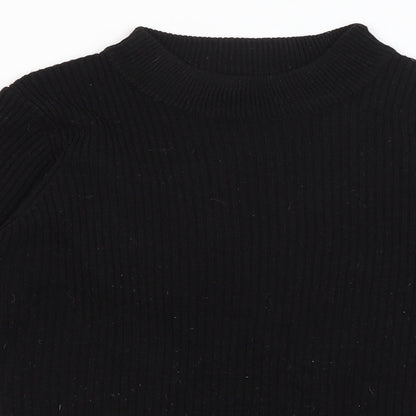Womens UK Size M Brave Soul Black Basic T-Shirt