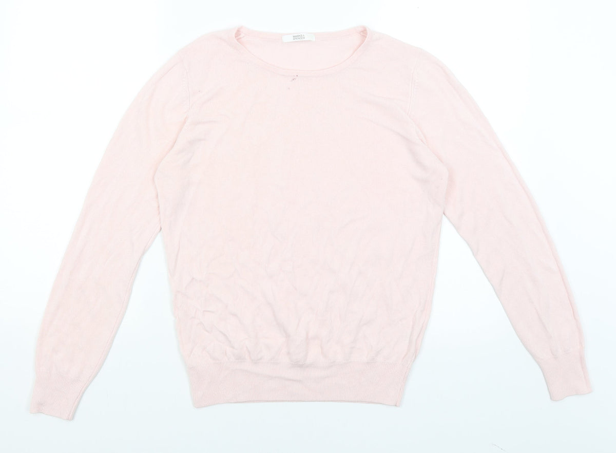 Marks & Spencer Womens Pink   Pullover Jumper Size 12