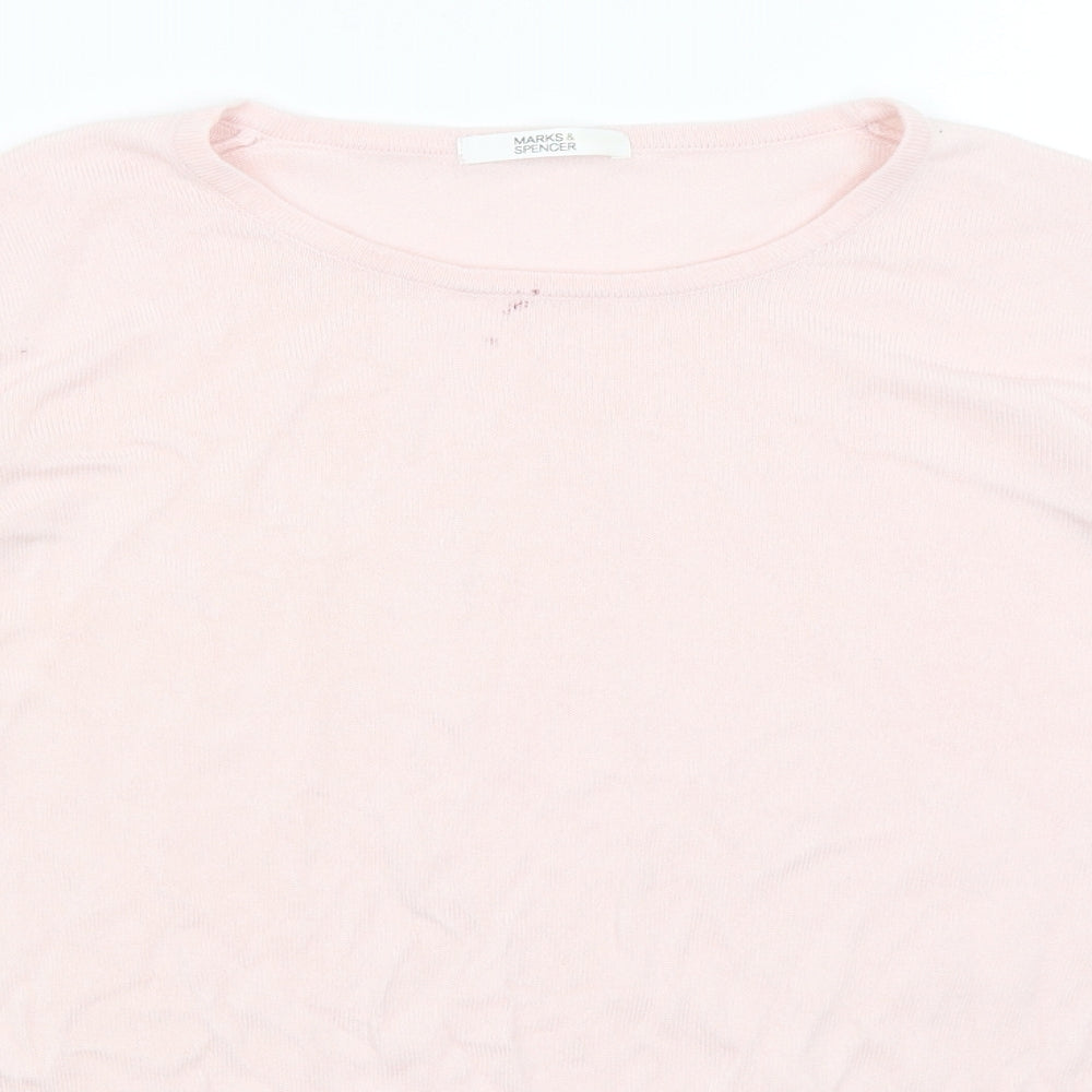 Marks & Spencer Womens Pink   Pullover Jumper Size 12