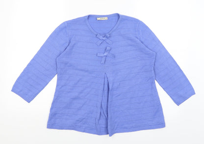 Tatup Womens Blue   Basic T-Shirt Size 14