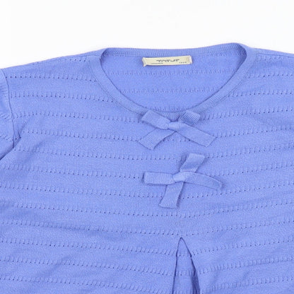 Tatup Womens Blue   Basic T-Shirt Size 14