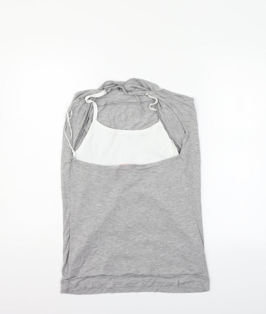 Womens UK Size 14 FALMER Grey Basic Blouse