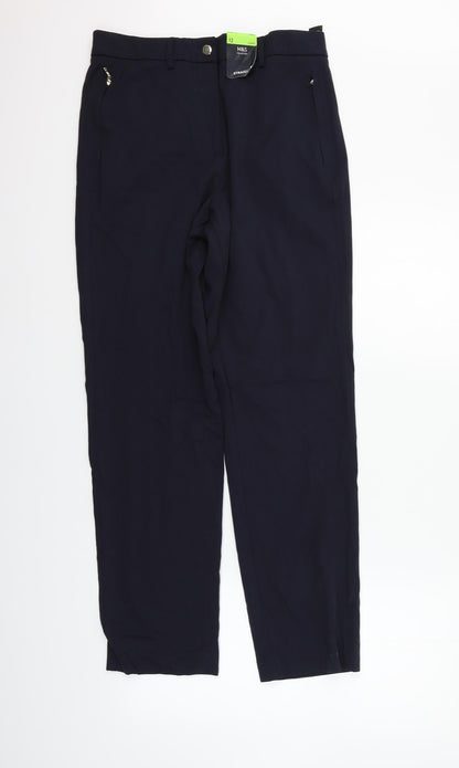 Womens UK Size 12 Marks and Spencer Regular Fit  Blue Trousers