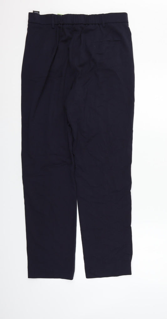 Womens UK Size 12 Marks and Spencer Regular Fit  Blue Trousers