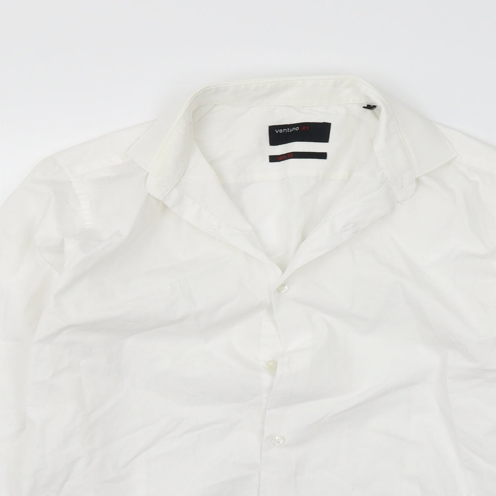 Ventuno Mens White    Button-Up Size 16