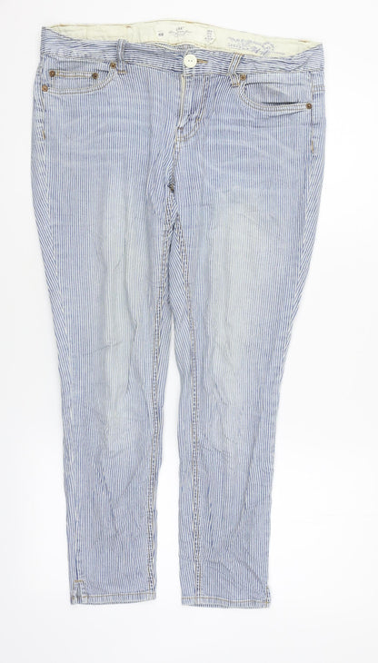 Womens UK Size 12 H&M Regular Fit Straight Blue Jeans