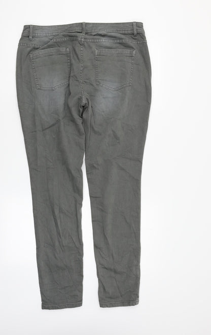 Womens UK Size 14 St oliver Regular Fit Straight Grey Jeans
