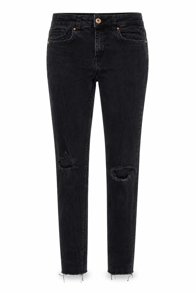 Womens UK Size 8 Divided Regular Fit Straight Black Jeans