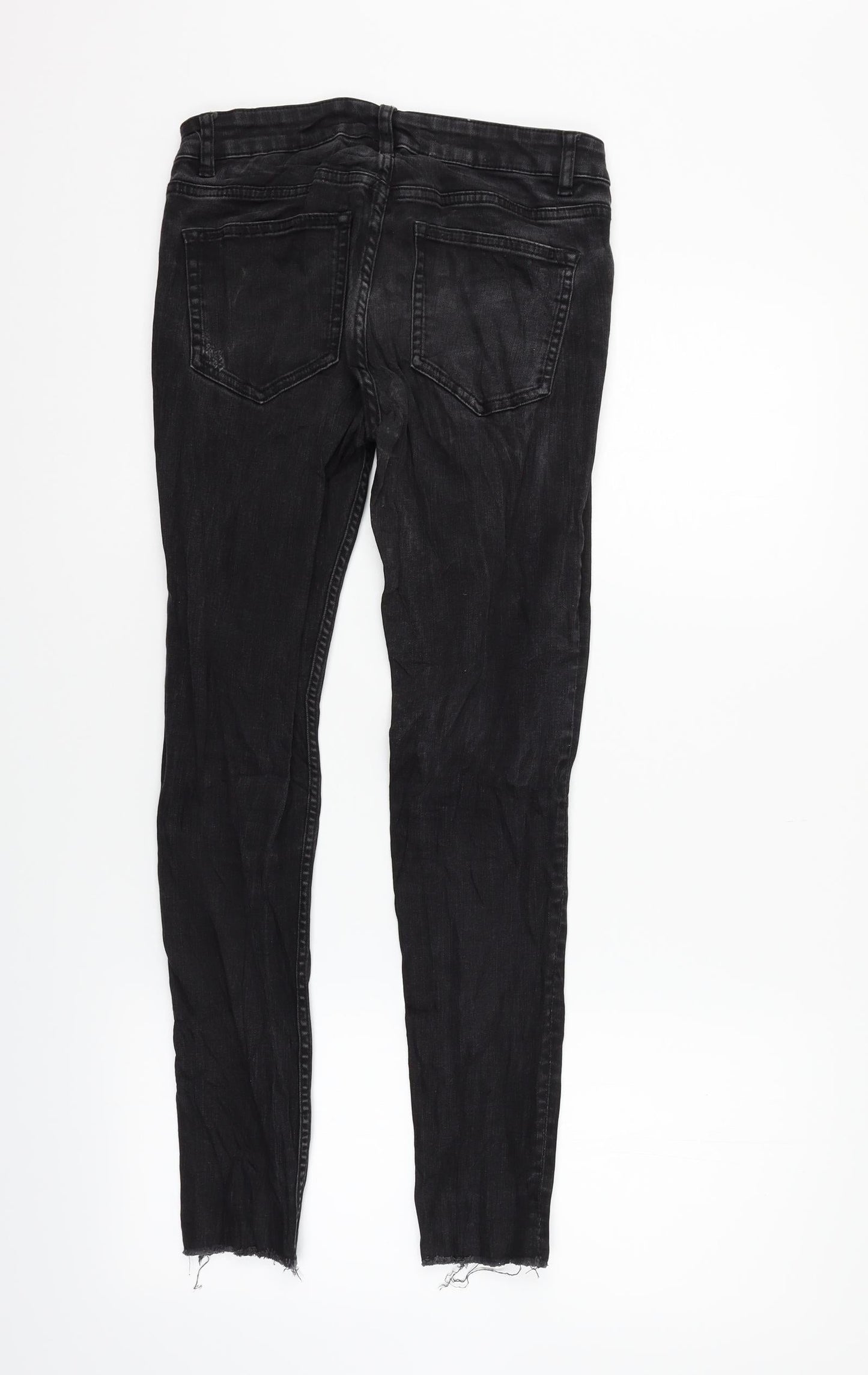 Womens UK Size 8 Divided Regular Fit Straight Black Jeans
