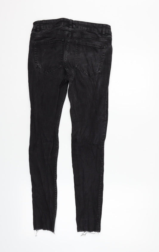 Womens UK Size 8 Divided Regular Fit Straight Black Jeans