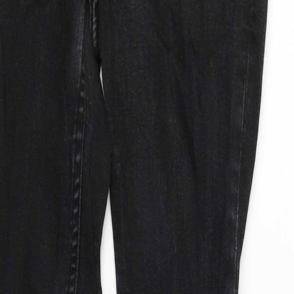 Womens UK Size 8 Divided Regular Fit Straight Black Jeans
