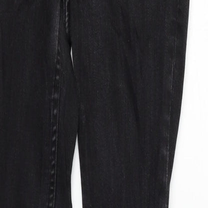 Womens UK Size 8 Divided Regular Fit Straight Black Jeans