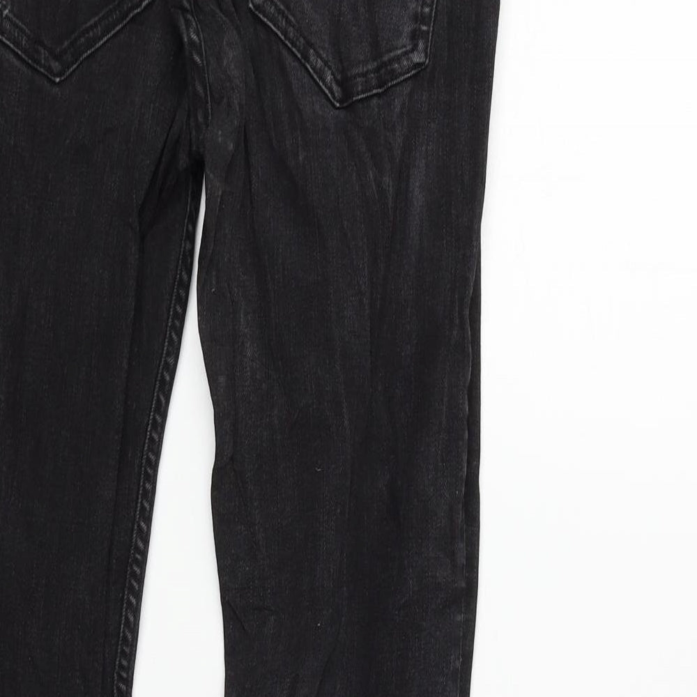 Womens UK Size 8 Divided Regular Fit Straight Black Jeans