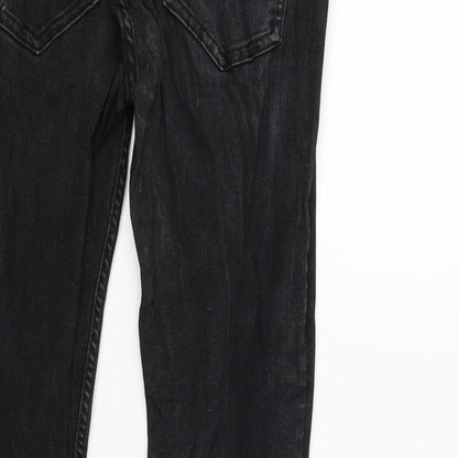 Womens UK Size 8 Divided Regular Fit Straight Black Jeans