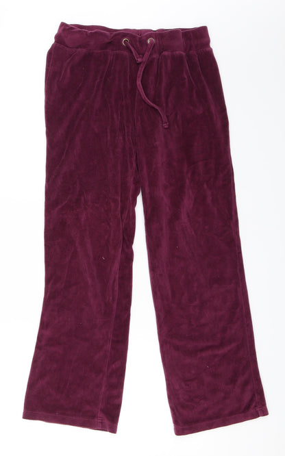 Cotton Traders Womens Purple   Sweatpants Trousers Size 10 L28 in
