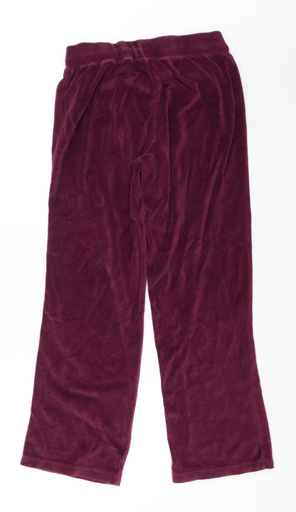 Cotton Traders Womens Purple   Sweatpants Trousers Size 10 L28 in