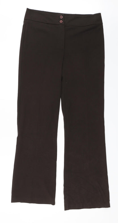 Classics Womens Brown   Trousers  Size 12 L30.5 in