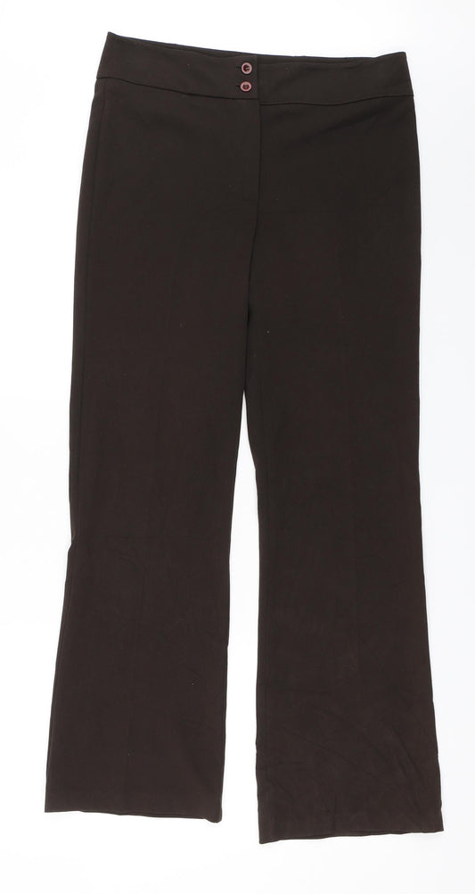 Classics Womens Brown   Trousers  Size 12 L30.5 in