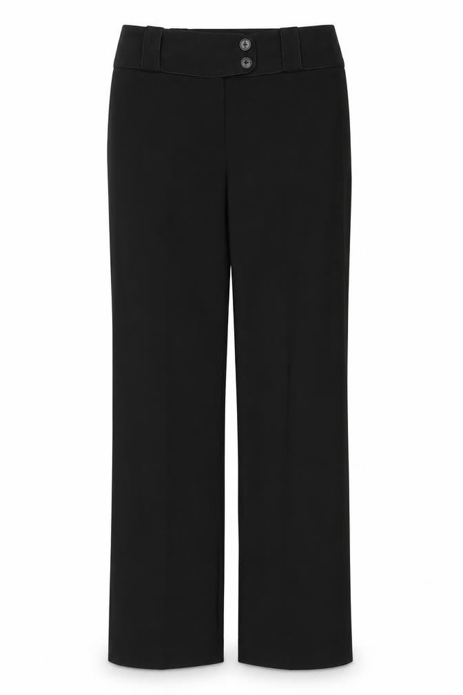 Womens UK Size 10 Preworn Regular Fit  Black Trousers