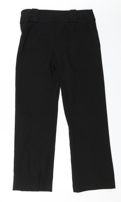 Womens UK Size 10 Preworn Regular Fit  Black Trousers