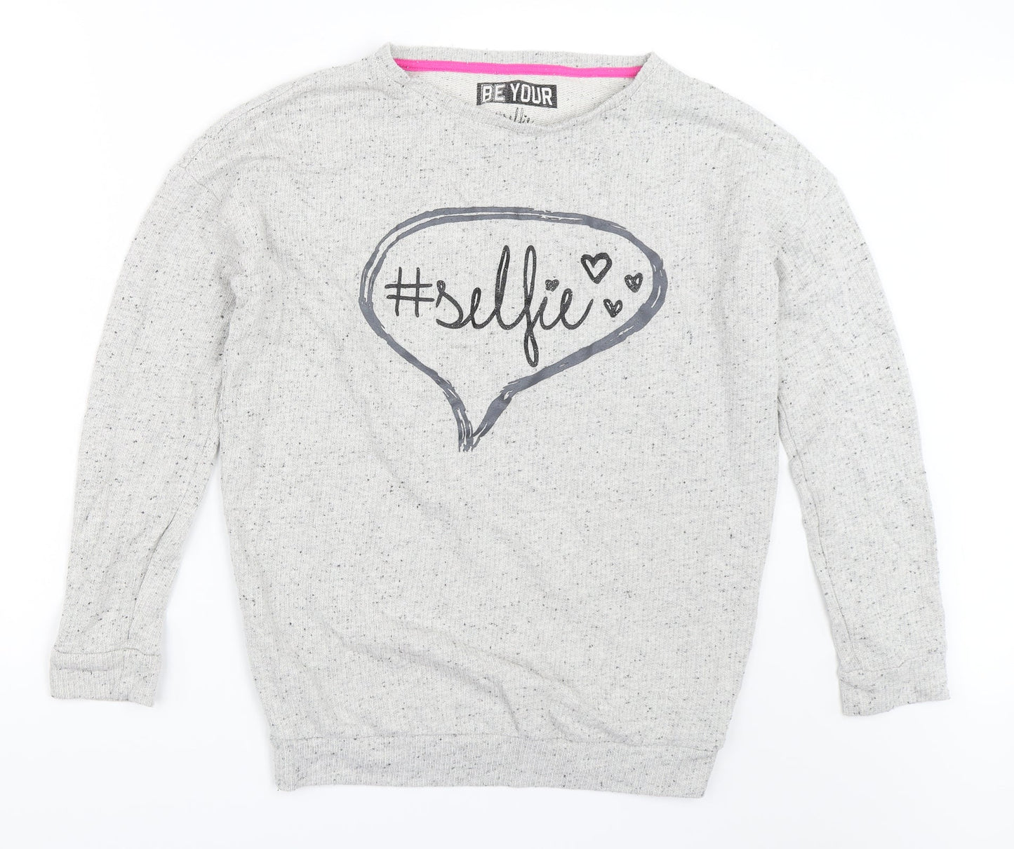 Marks and Spencer Girls Grey   Pullover Sweatshirt Size 12-13 Years