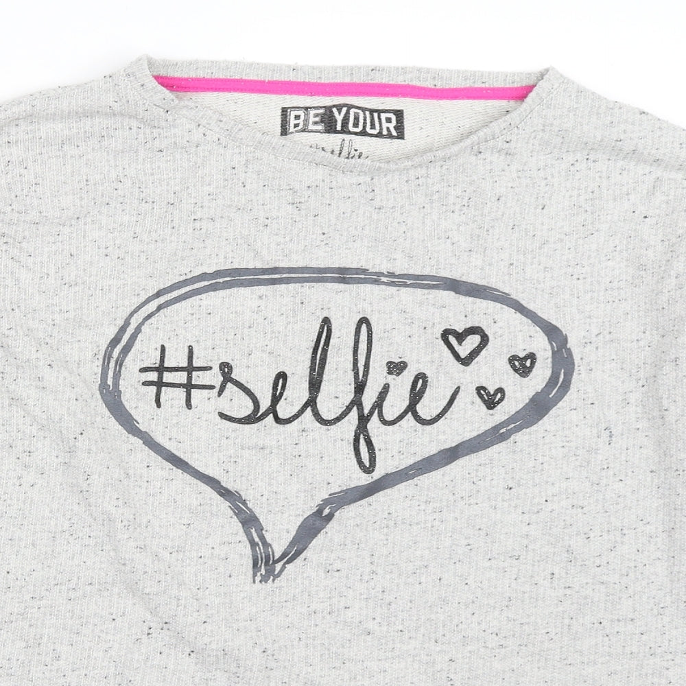 Marks and Spencer Girls Grey   Pullover Sweatshirt Size 12-13 Years