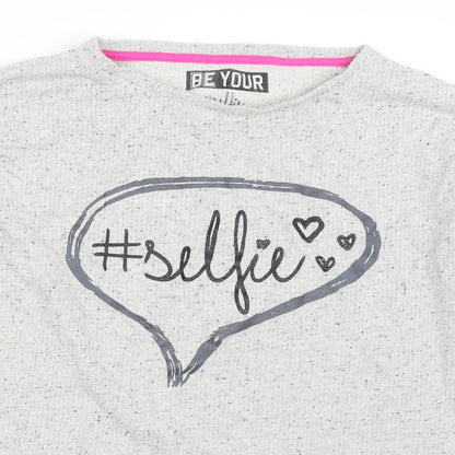Marks and Spencer Girls Grey   Pullover Sweatshirt Size 12-13 Years