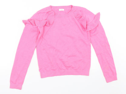 Next Girls Pink   Pullover Jumper Size 11 Years