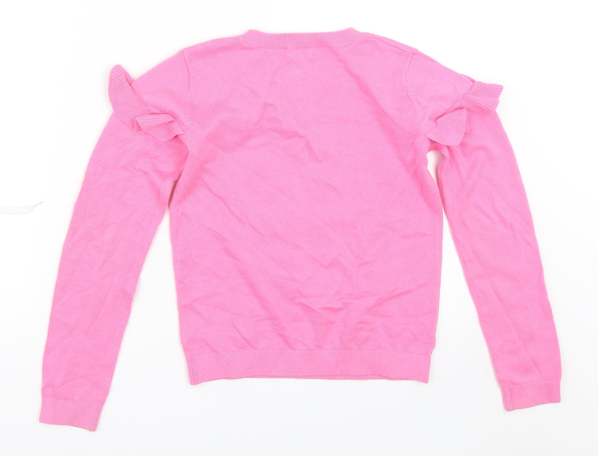 Next Girls Pink   Pullover Jumper Size 11 Years