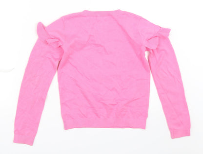 Next Girls Pink   Pullover Jumper Size 11 Years