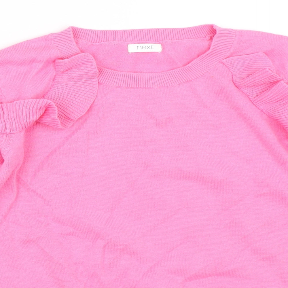 Next Girls Pink   Pullover Jumper Size 11 Years