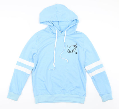 Womens Blue   Pullover Hoodie Size S