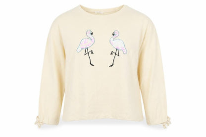 Pepper & Mint Womens Ivory   Pullover Sweatshirt Size M