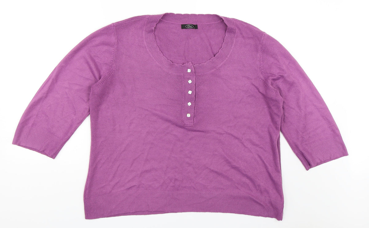 Bonmarché Womens Purple Pullover Jumper Size L