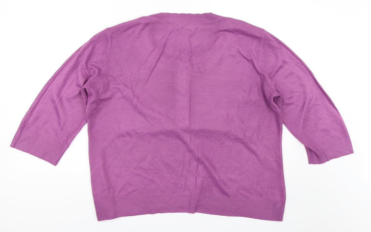 Bonmarché Womens Purple Pullover Jumper Size L