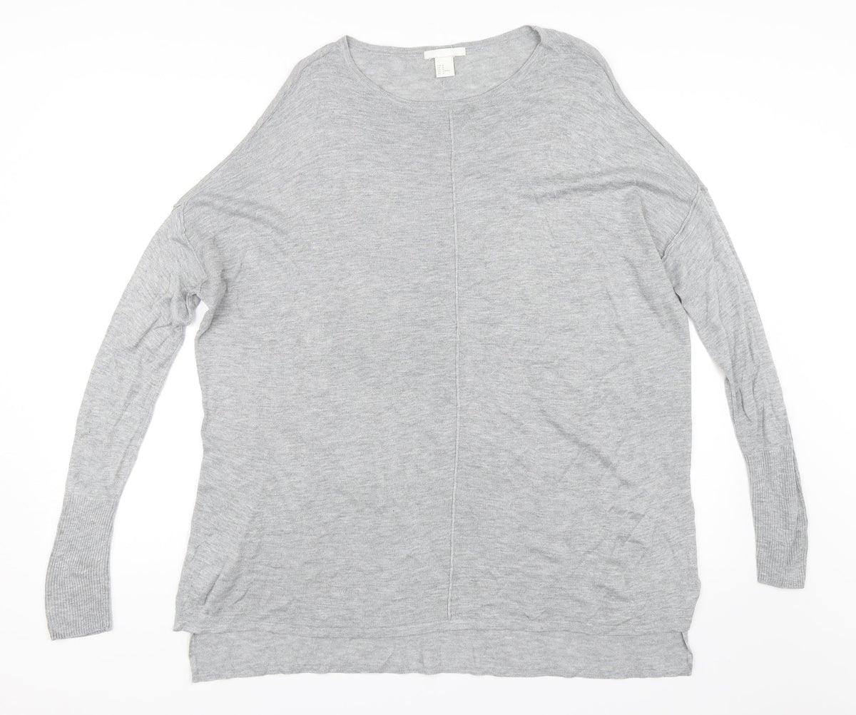 H&M Womens Grey   Pullover Jumper Size M