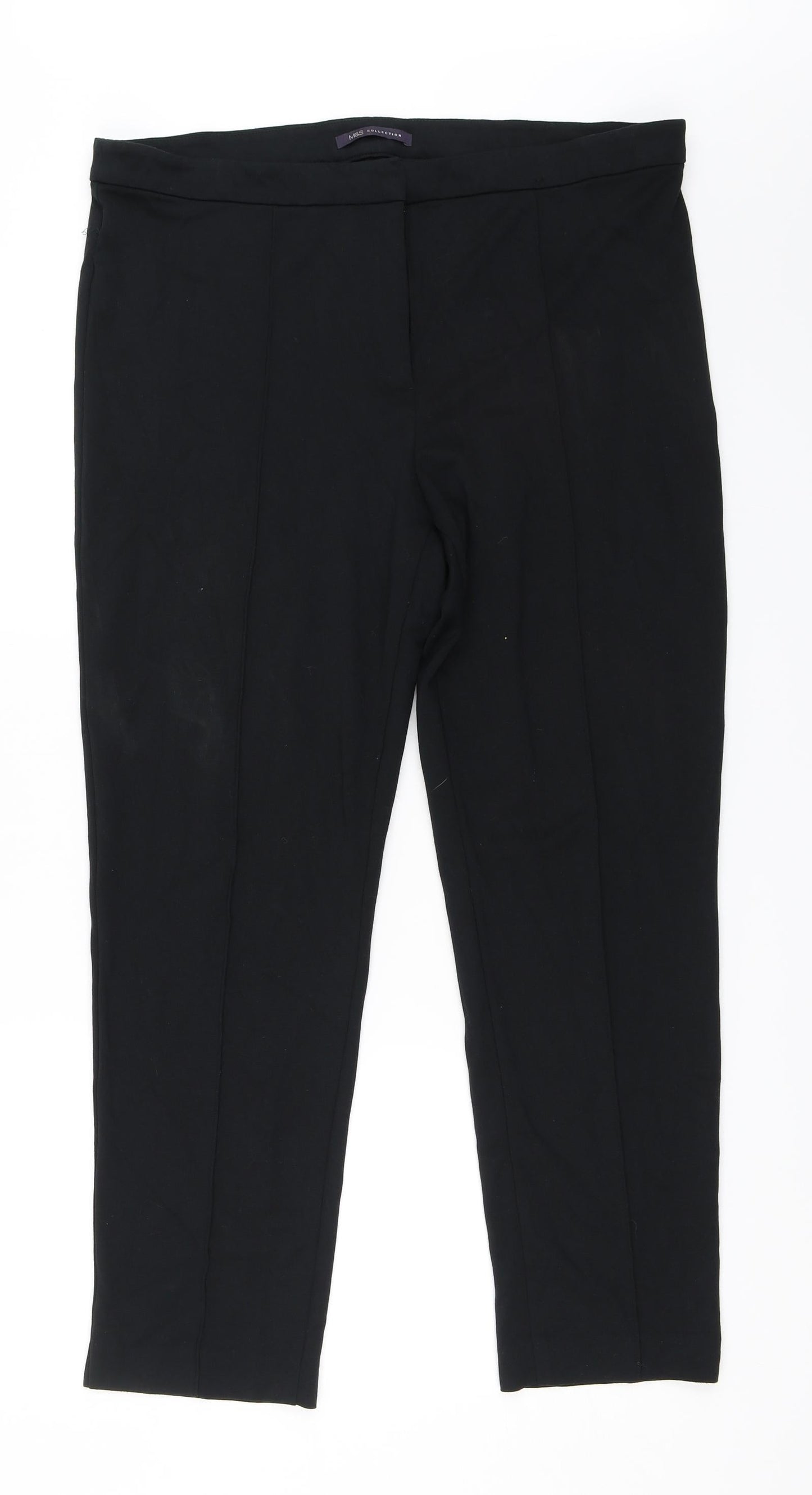 Womens UK Size 16 Marks and Spencer Regular Fit  Black Trousers