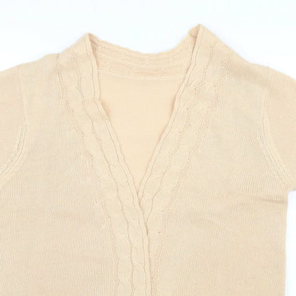 Preworn Womens Beige   Cardigan Jumper Size M