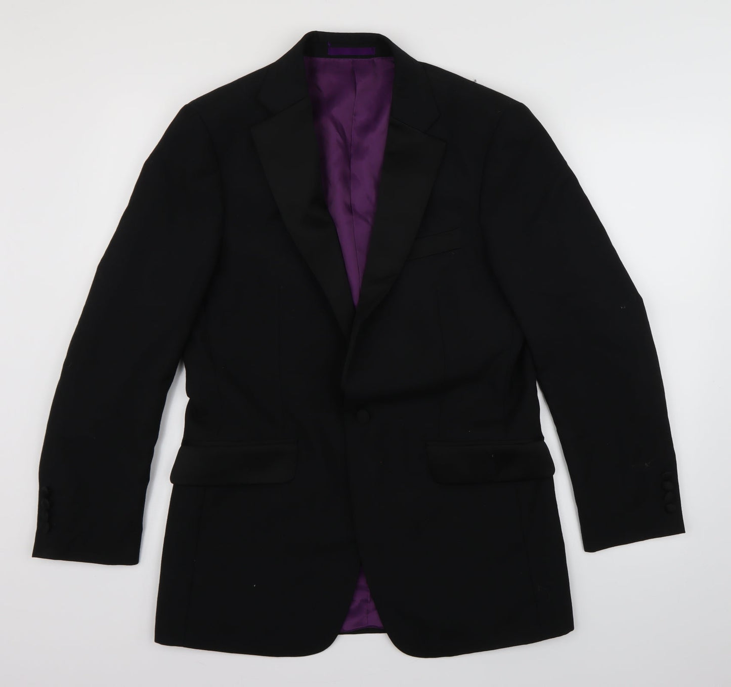 Mens UK Size 36 Charlton Gray Regular Black Suit