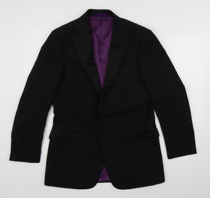 Mens UK Size 36 Charlton Gray Regular Black Suit