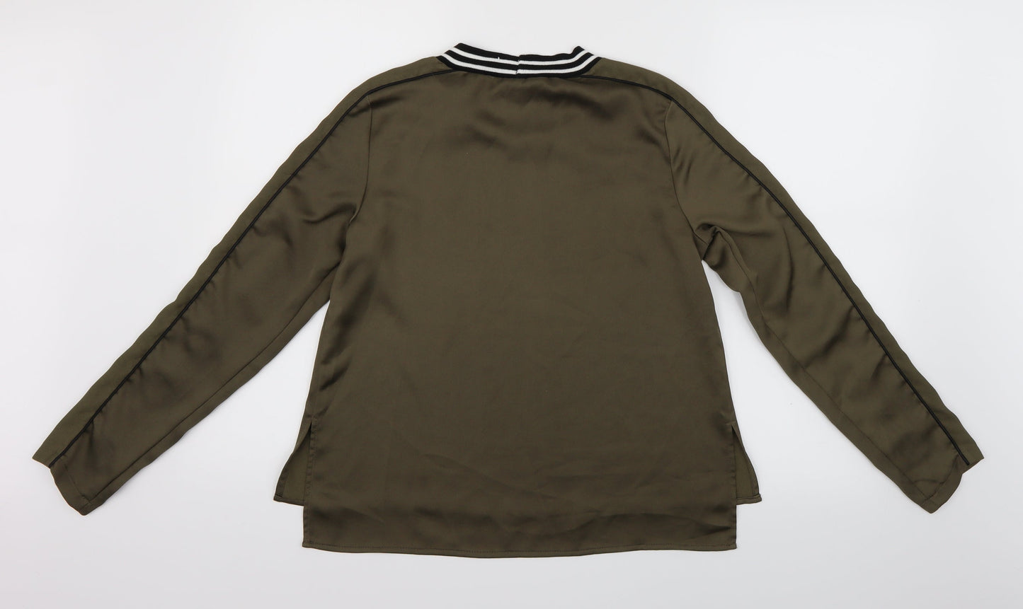 Womens UK Size 8 River Island Green Basic Blouse