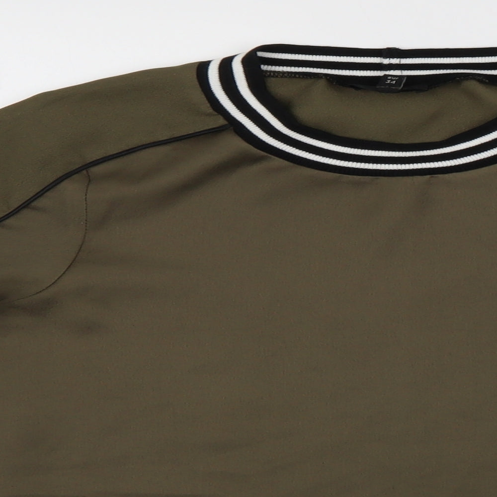 Womens UK Size 8 River Island Green Basic Blouse